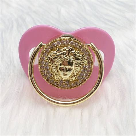 pink versace pacifier|Versace baby labels.